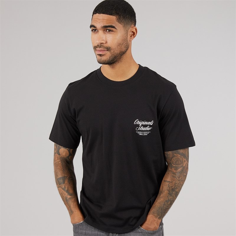 JACK & JONES Mens Norrebro T-Shirt Black - Image 2
