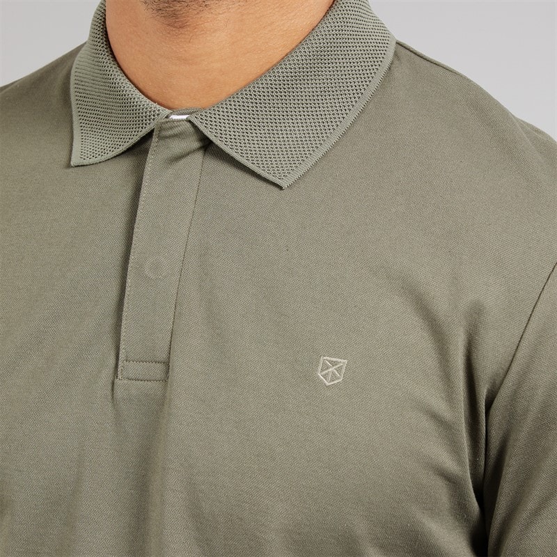 JACK & JONES Mens Crodney Polo Shirt Dried Sage - Image 3