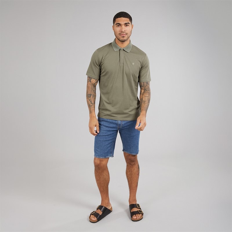 JACK & JONES Mens Crodney Polo Shirt Dried Sage - Image 4