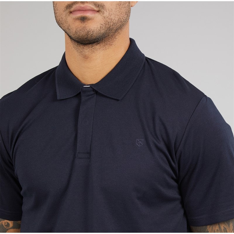 JACK & JONES Mens Crodney Polo Shirt Night Sky - Image 3