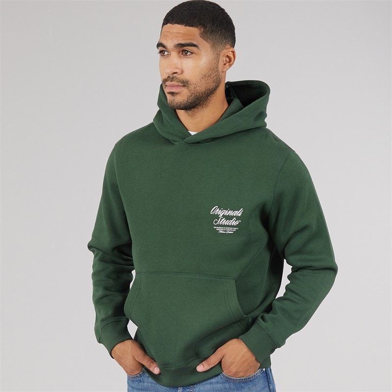 JACK & JONES Mens Norrebro Hoodie Sycamore - Image 2
