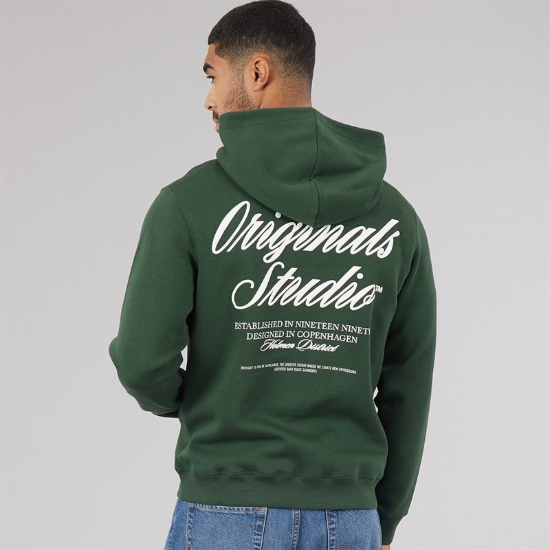 JACK & JONES Mens Norrebro Hoodie Sycamore - Image 3