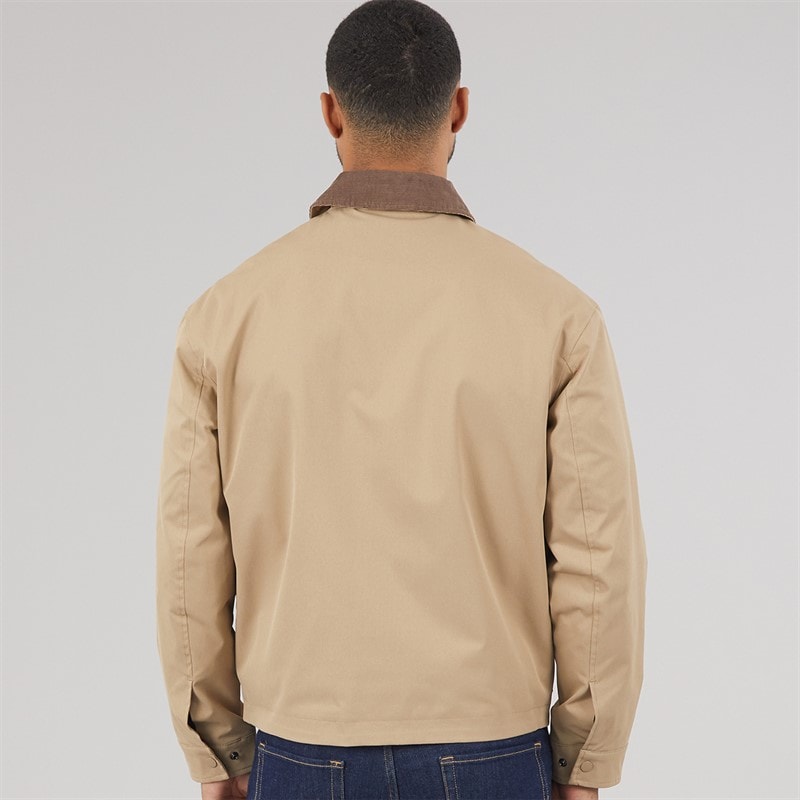 JACK & JONES Mens River Utility Coat Weathered Teak - Image 3