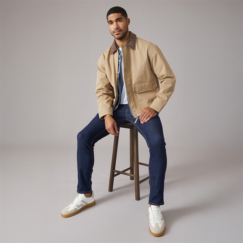 JACK & JONES Mens River Utility Coat Weathered Teak - Image 4