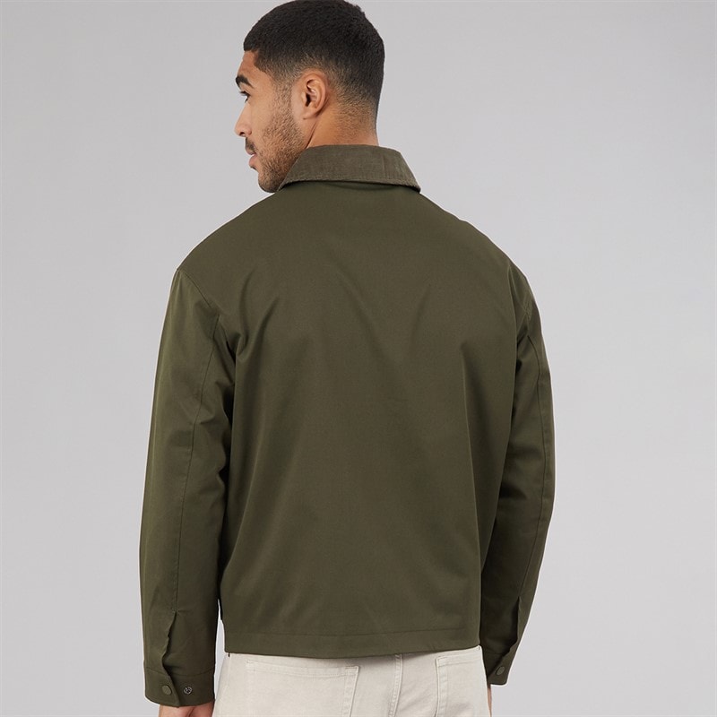 JACK & JONES Mens River Utility Coat Forest Night - Image 2