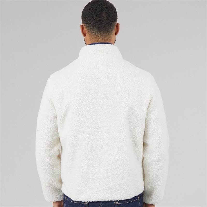 JACK & JONES Mens Norrebro Teddy Jacket Ocean Cavern - Image 2