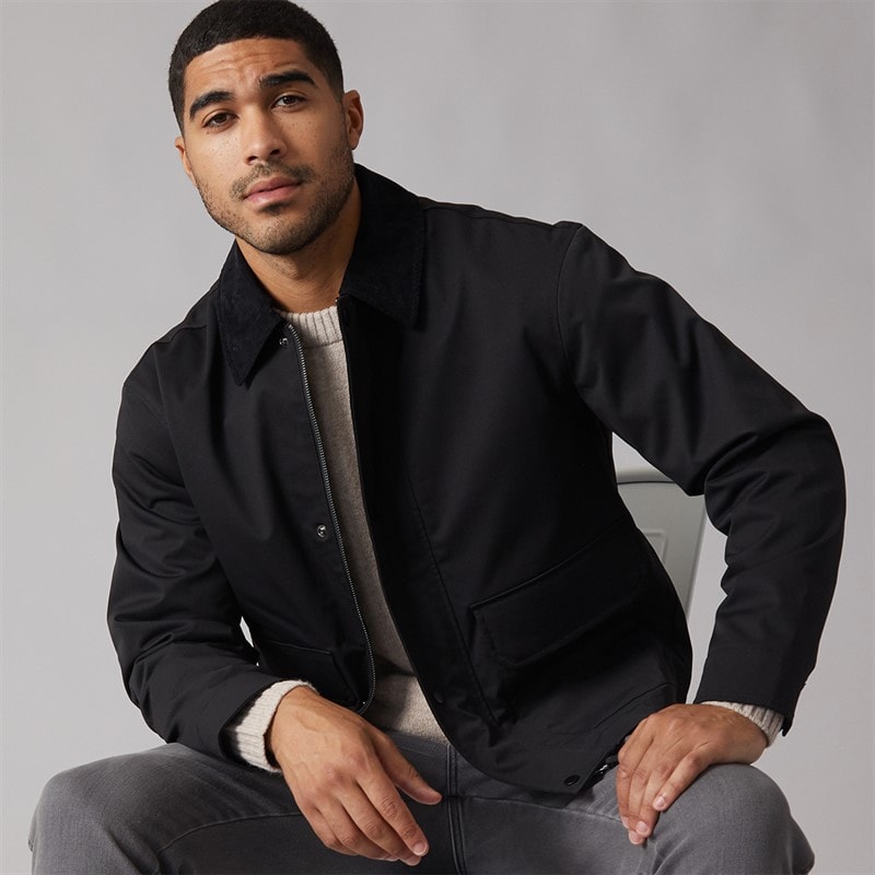 JACK & JONES Mens River Utility Coat Black