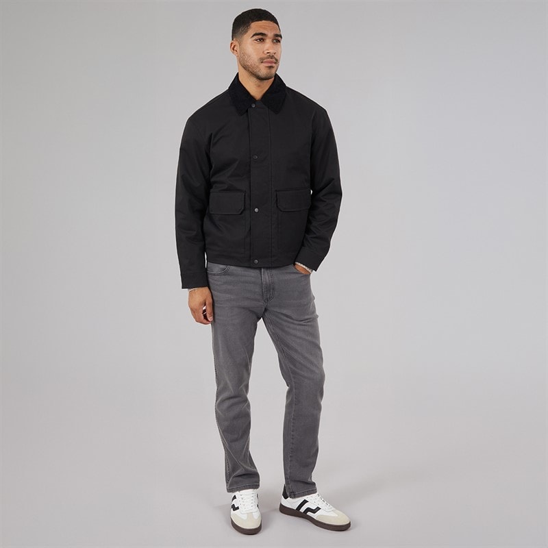 JACK & JONES Mens River Utility Coat Black - Image 4