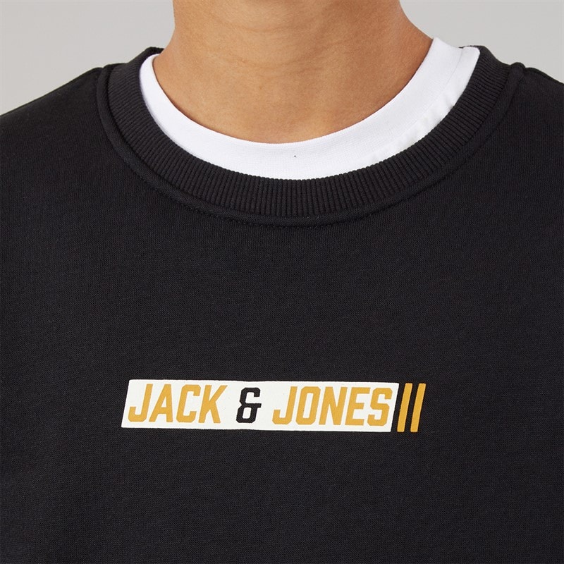 JACK & JONES Boys Munk Sweatshirt Black - Image 3