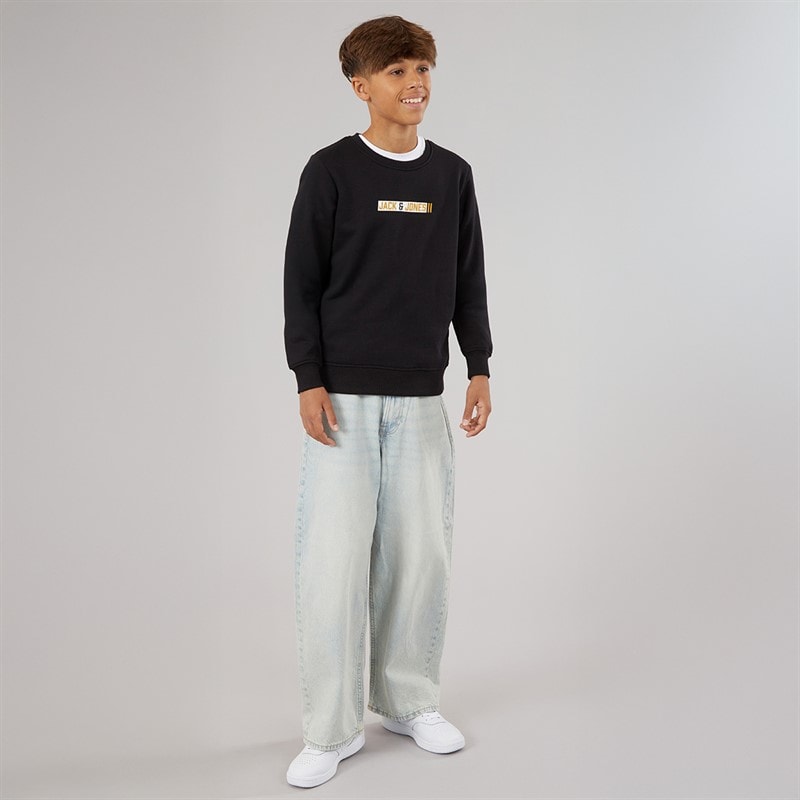 JACK & JONES Boys Munk Sweatshirt Black - Image 4