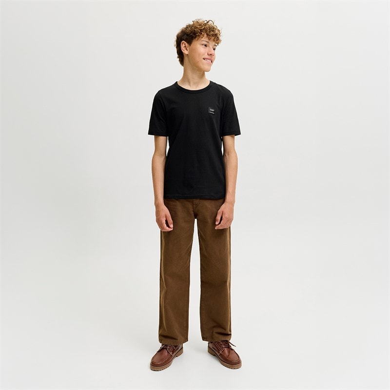 JACK & JONES Boys Cleveland T-Shirt Black - Image 4
