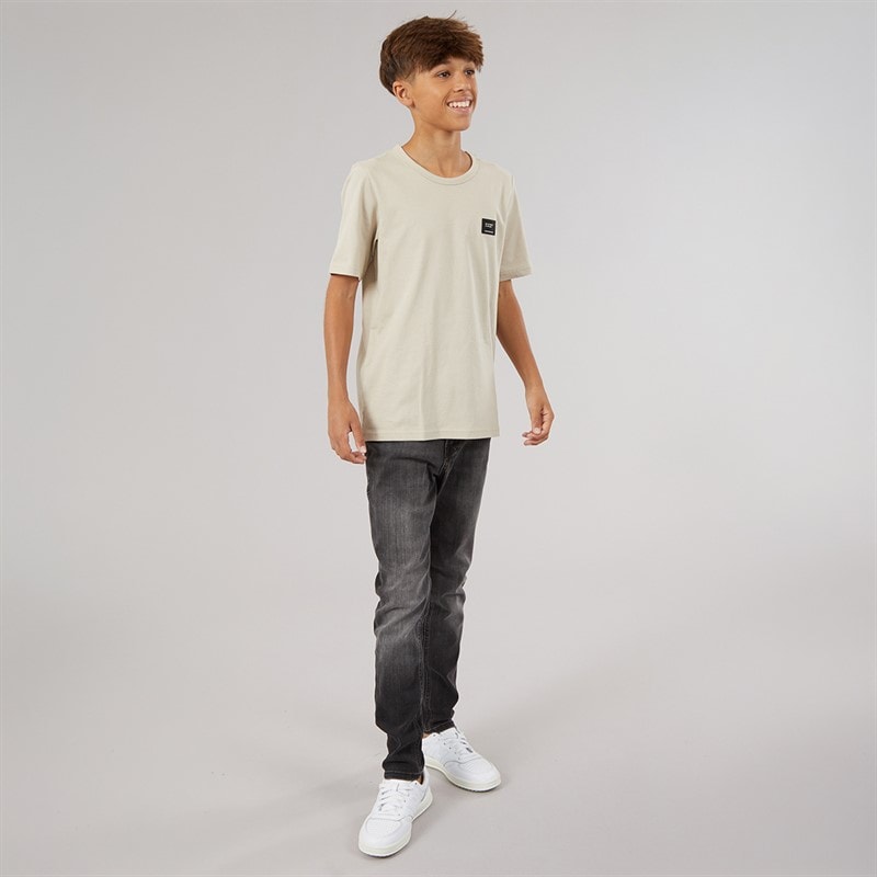JACK & JONES Boys Cleveland T-Shirt Moonbeam - Image 4