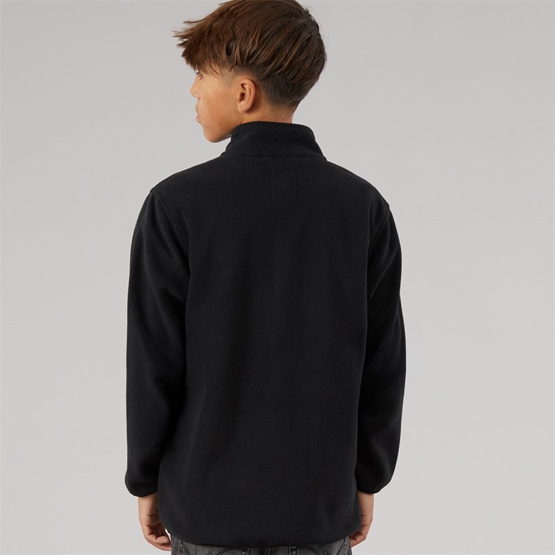 JACK & JONES Boys Flame Full Zip Fleece Black - Image 2
