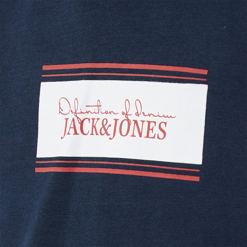 JACK & JONES Boys Buster Hoodie Navy Blazer - Image 3
