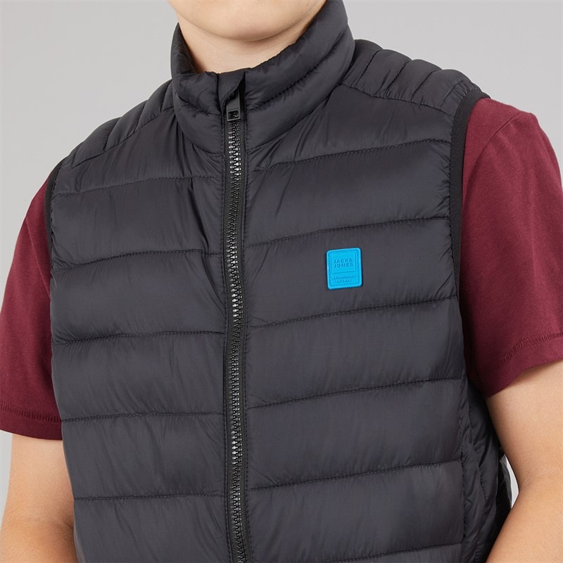 JACK & JONES Boys Bradley Light Bodywarmer Black - Image 3