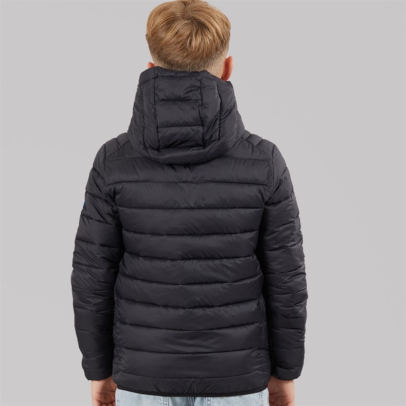 JACK & JONES Boys Bradley Light Puffer Jacket Black - Image 2