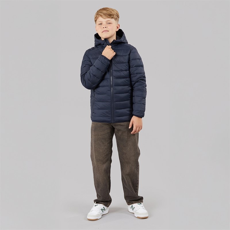 JACK & JONES Boys Bradley Light Puffer Jacket Sky Captain - Image 4
