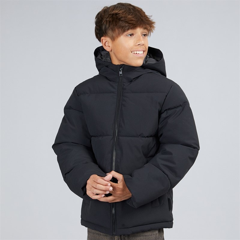 JACK & JONES Boys Surface Puffer Jacket Black - Image 3