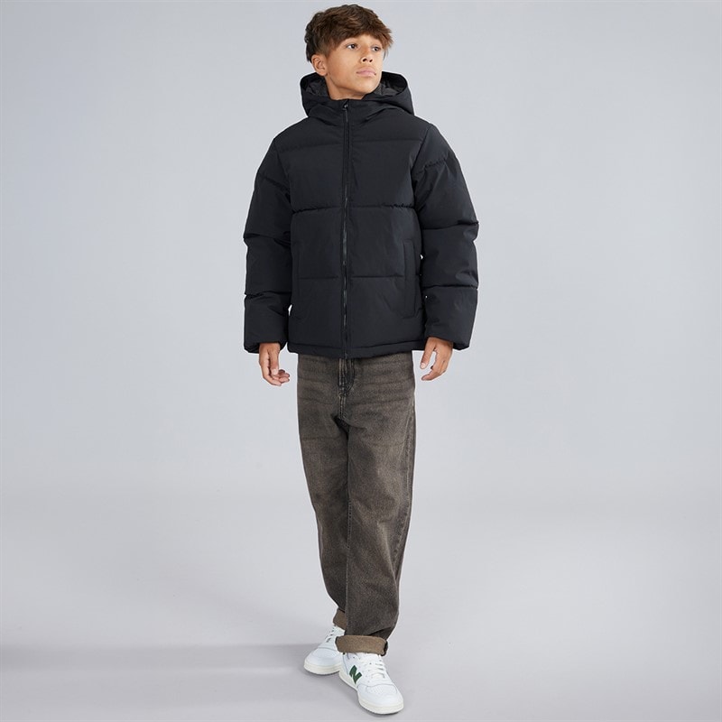 JACK & JONES Boys Surface Puffer Jacket Black - Image 4