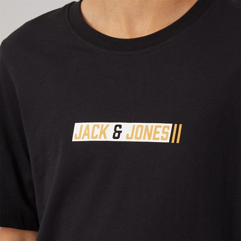 JACK & JONES Boys Munk T-Shirt Black - Image 3