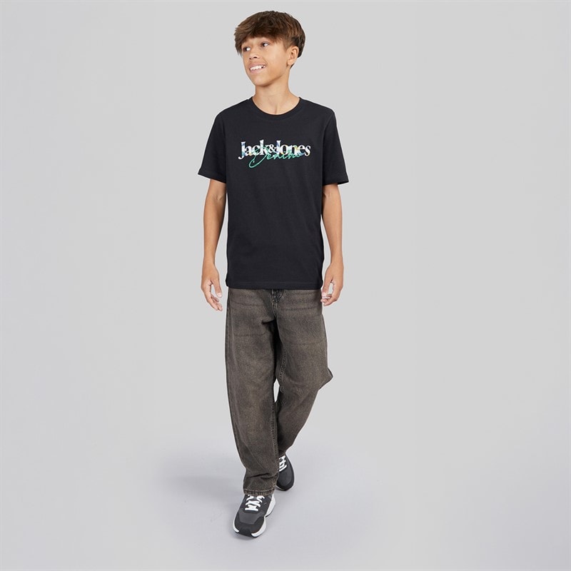 JACK & JONES Boys Tom T-Shirt Black - Image 3
