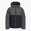 JACK & JONES Boys Surface Puffer Jacket Asphalt/Black