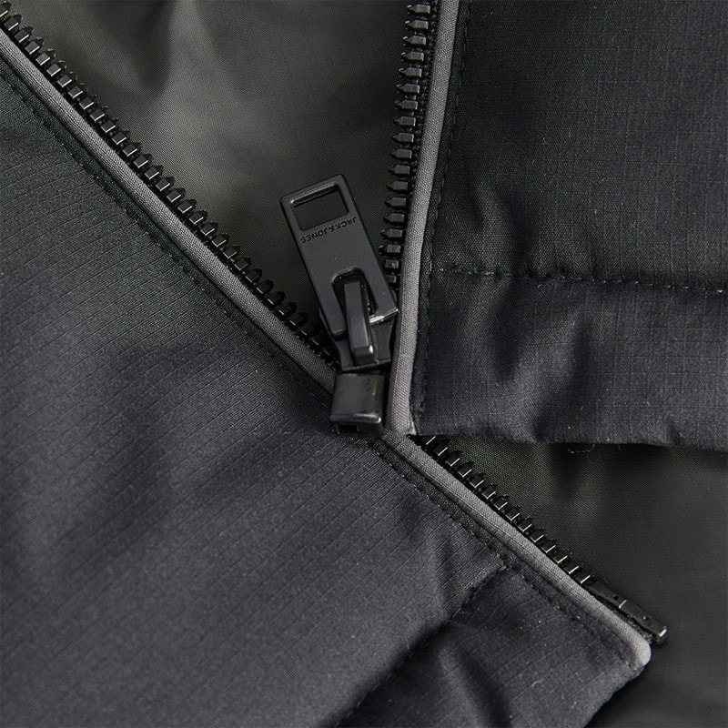 JACK & JONES Boys Surface Puffer Jacket Asphalt/Black - Image 3