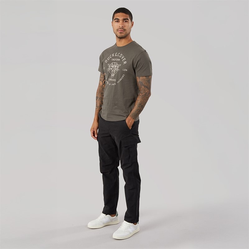 JACK & JONES Mens Kane Arthur Cargo Pants Black - Image 4