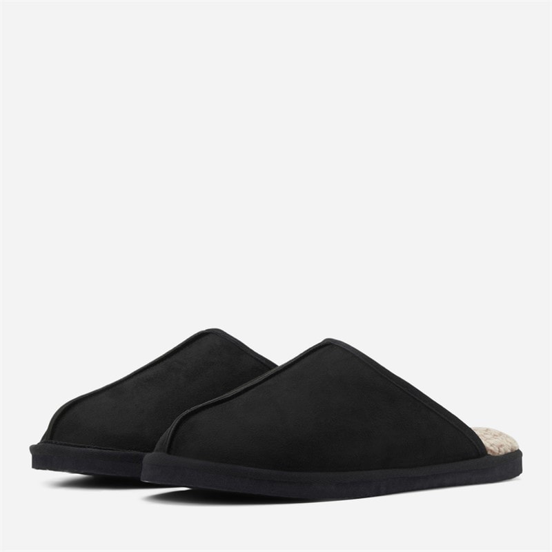 JACK & JONES Mens Dudely Slippers Anthracite - Image 1