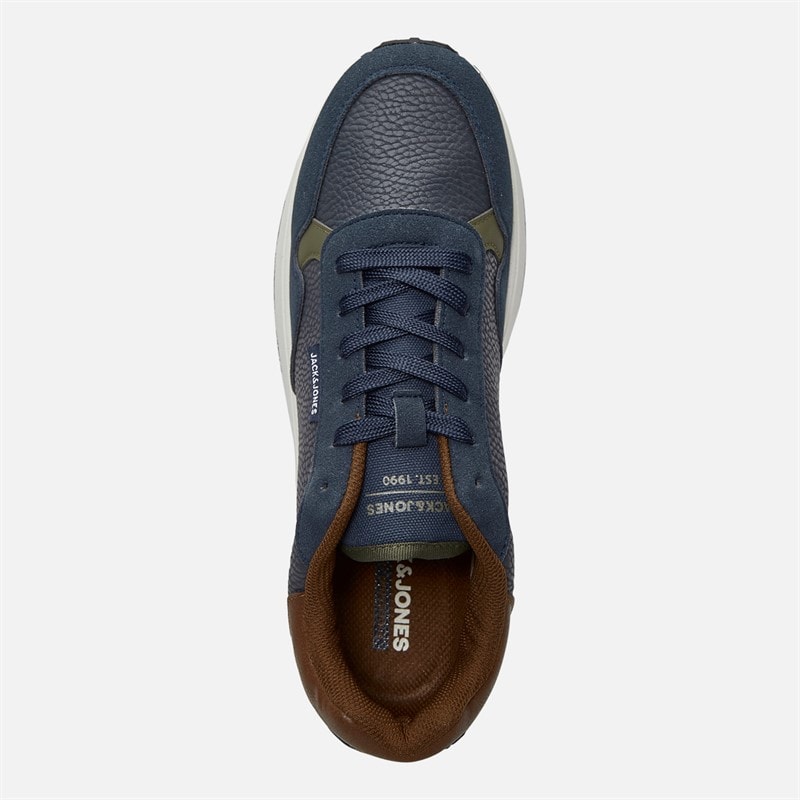 JACK & JONES Mens Bowden Trainers Navy - Image 4
