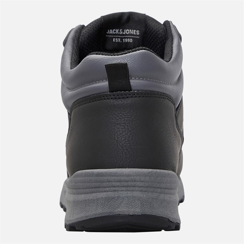 JACK & JONES Mens Melfort PU Boots Anthracite - Image 3