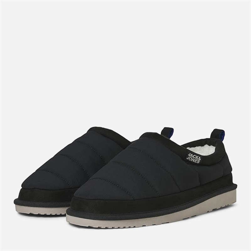 JACK & JONES Mens Puff Mule Slippers Anthracite - Image 1