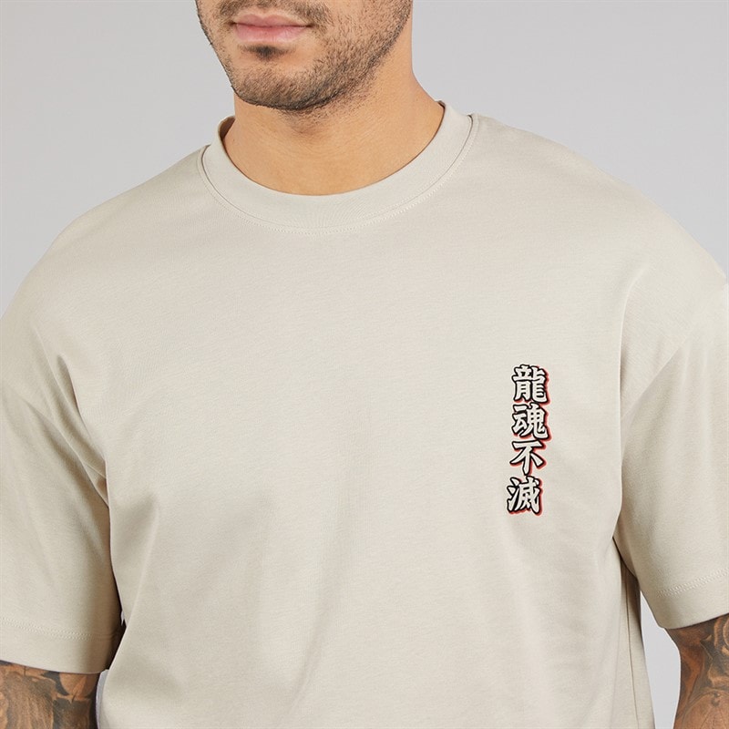JACK & JONES Mens Tokyo Ward T-Shirt Moonbeam - Image 5