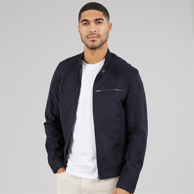 JACK & JONES Mens Dylan PU Jacket Black - Image 3