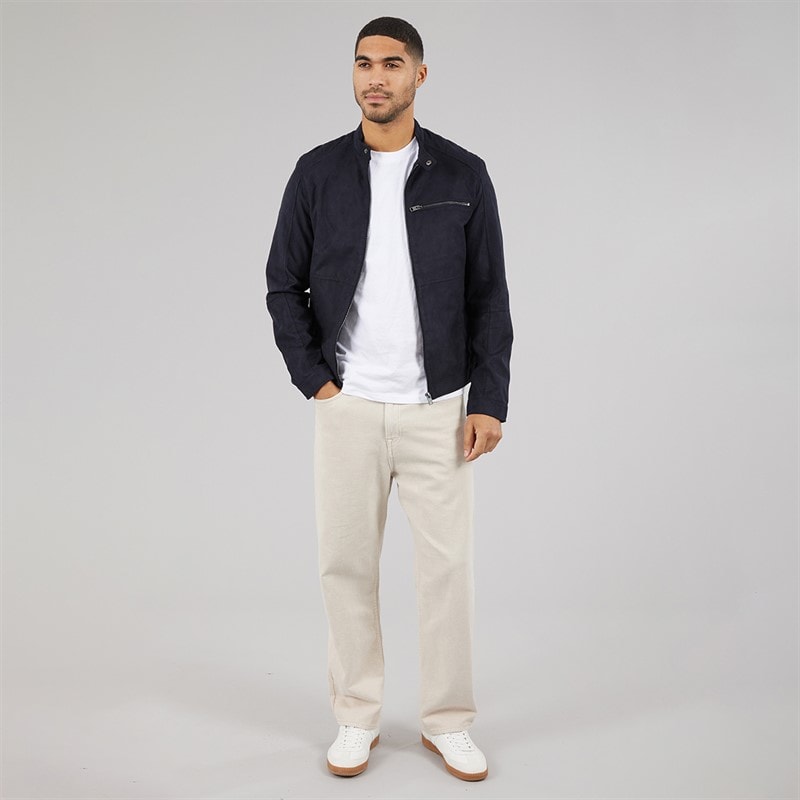 JACK & JONES Mens Dylan PU Jacket Black - Image 4