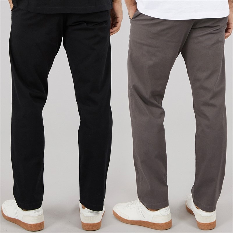 JACK & JONES Mens Two Pack Relaxed Kane Dave Chinos Black/Asphalt - Image 2