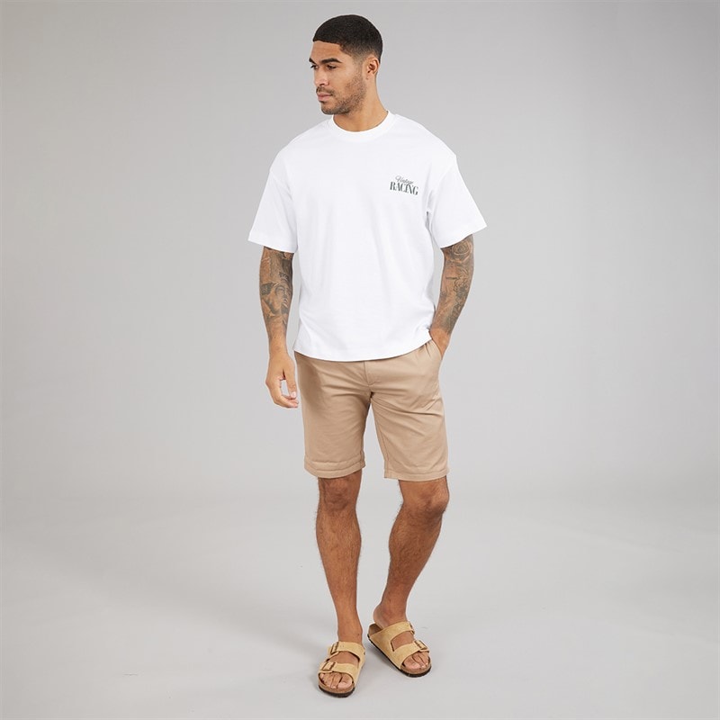 JACK & JONES Mens Vintage Racing T-Shirt Bright White - Image 4