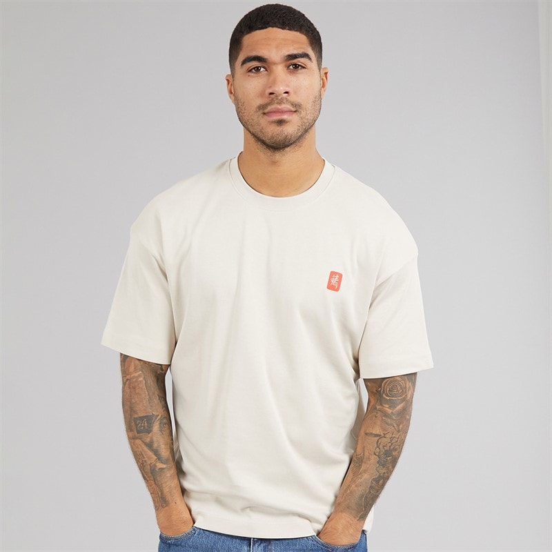 JACK & JONES Mens Fish T-Shirt Moonbeam Fish - Image 2