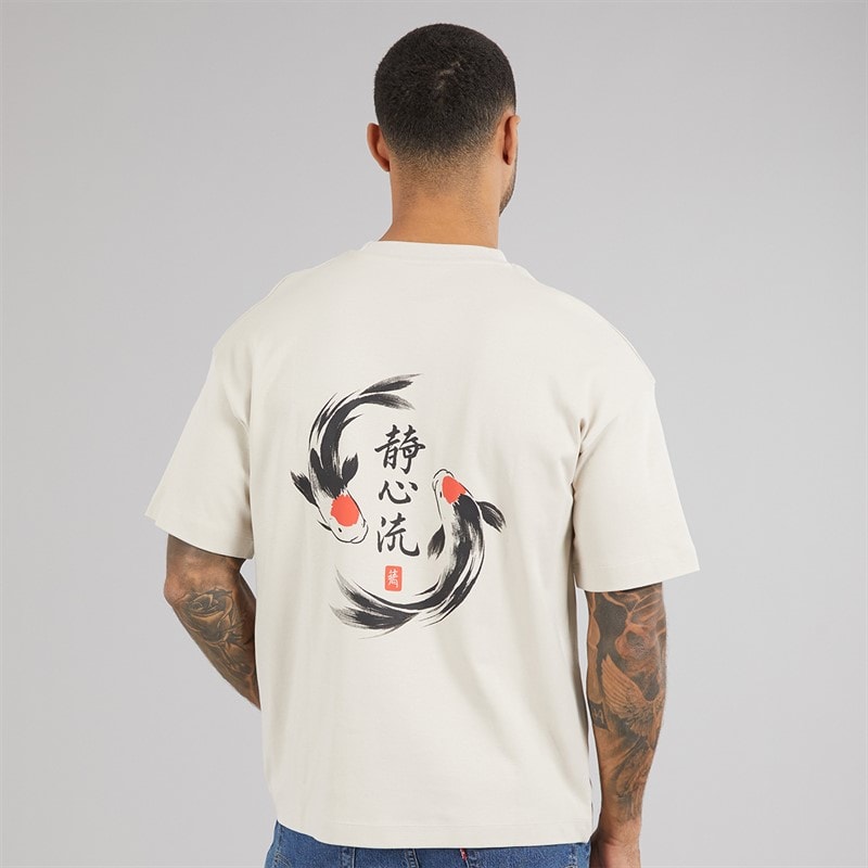 JACK & JONES Mens Fish T-Shirt Moonbeam Fish - Image 3