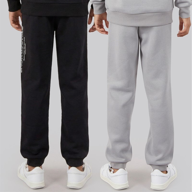 JACK & JONES Boys Toby Two Pack Joggers Alloy/Black - Image 2