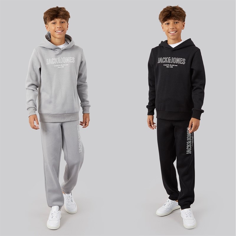 JACK & JONES Boys Toby Two Pack Joggers Alloy/Black - Image 4