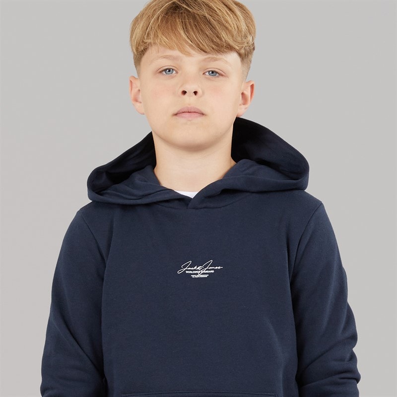 JACK & JONES Boys Caleb Triple Set Tracksuit Navy Blazer/White - Image 3