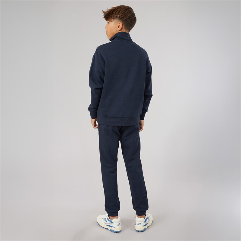 JACK & JONES Boys Vesterbro Quarter Zip Sweatshirt Tracksuit Navy Blazer - Image 2