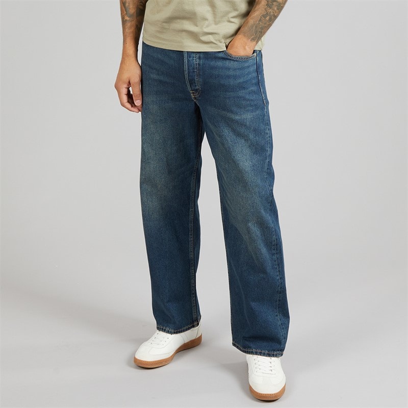 JACK & JONES Mens Ted Original 918 Loose Straight Blue Denim