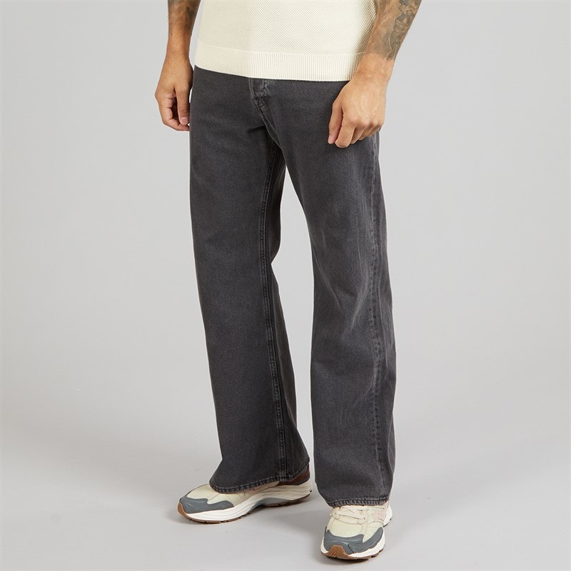 JACK & JONES Mens Toby Original 737 Flared Jeans Black Denim