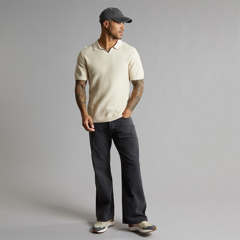 JACK & JONES Mens Toby Original 737 Flared Jeans Black Denim - Image 4
