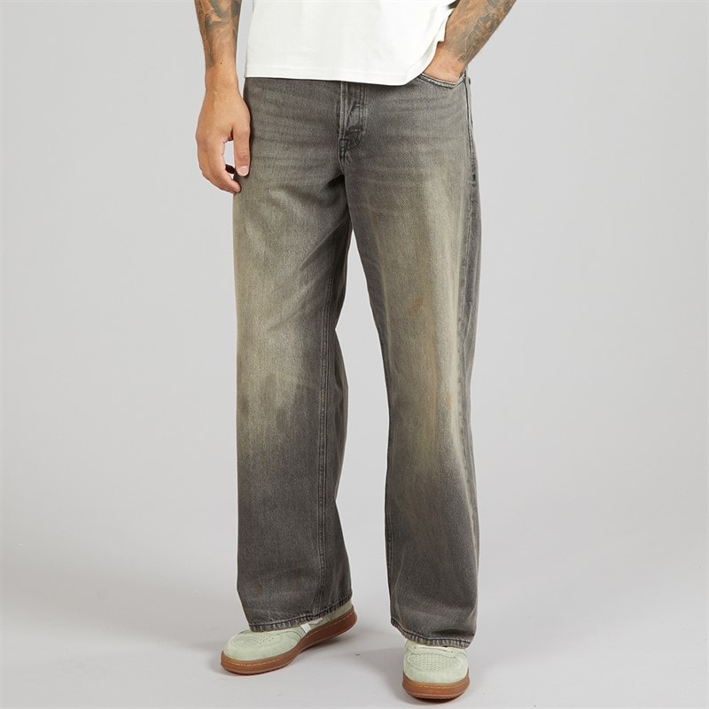 JACK & JONES Mens Dave Original 573 Wide Jeans Black Denim - Image 1