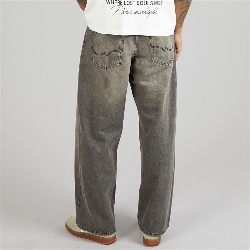 JACK & JONES Mens Dave Original 573 Wide Jeans Black Denim - Image 2