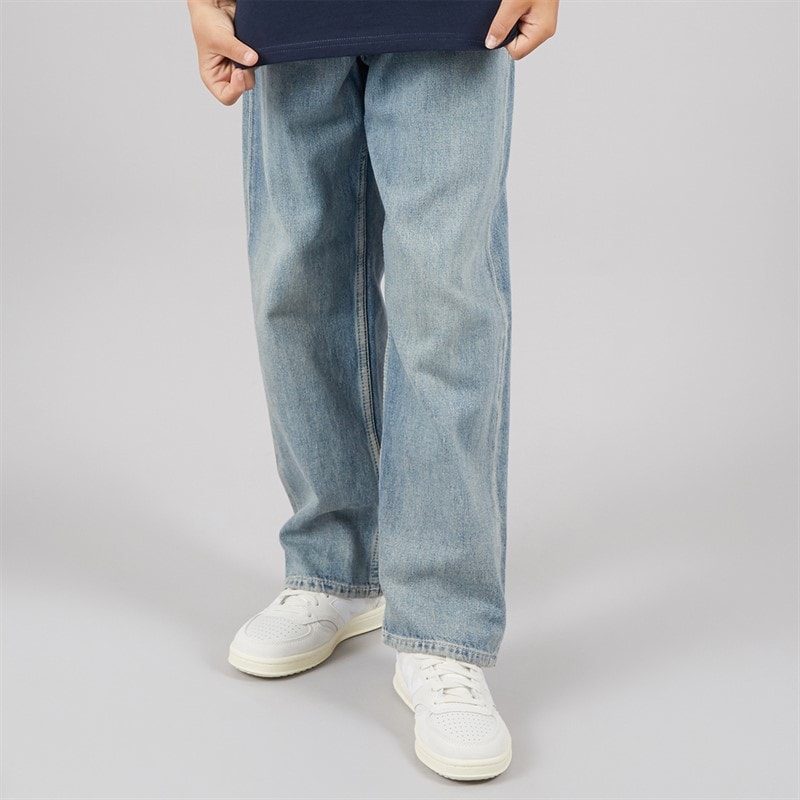 JACK & JONES Boys Alex Orginal AKM 308 Baggy Fit Jeans Blue Denim