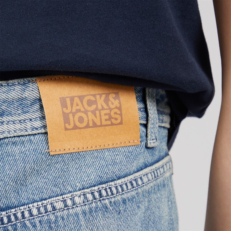 JACK & JONES Boys Alex Orginal AKM 308 Baggy Fit Jeans Blue Denim - Image 3
